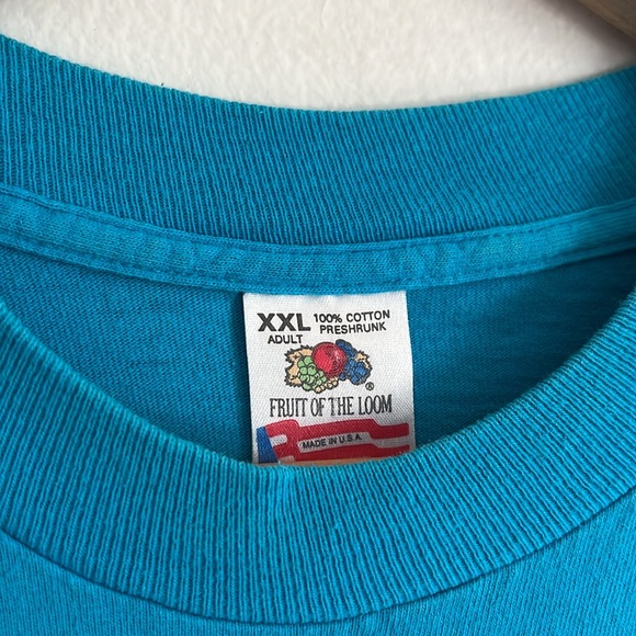 Vintage San Diego T-Shirt / XXL / Single Stitch / 90s / Teal - Picture 4 of 5